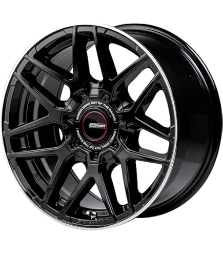 Amazon.co.jp: 15インチ RX27 ブラック レッド 4.5J+45 4H-100 4